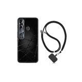 kilifland Tecno Spark 7 Pro ile Uyumlu Kılıf Silikon Desen Boyun Askılı Dikenli Tel 1779