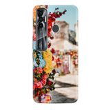 Kılıfland Tecno Spark 7 Pro ile Uyumlu Silikon Kılıf, Çiçek Deseni, Renkli