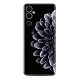 Kılıfland Tecno Spark 7 Pro ile Uyumlu Silikon Kılıf, Çiçek Deseni, Siyah