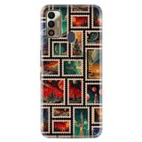 Kılıfland Tecno Spark 7T ile Uyumlu Kılıf, Hayat Serisi Desenli Posta Pulları, Silikon, Renkli