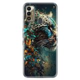 Kılıfland Tecno Spark 7T ile Uyumlu Kılıf, Hayat Serisi, Snow Leopard Desenli, Silikon, Arka Kapak