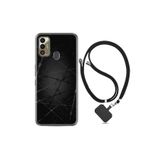 kilifland Tecno Spark 7t ile Uyumlu Kılıf Silikon Desen Boyun Askılı Dikenli Tel 1779
