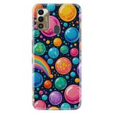 Kılıfland Tecno Spark 7T Kılıf, Boutique Baskılı, Renkli Balonlar Desenli