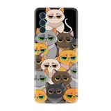 Kılıfland Tecno Spark 8 Pro ile Uyumlu Kılıf, Resimli Desenli Silikon, Platinium Series, Kediler, Renkli