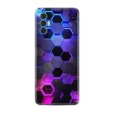 Kılıfland Tecno Spark 8 Pro ile Uyumlu Kılıf, Resimli Desenli, Silikon, Platinium Series, Neon Petek, Mor-Pembe