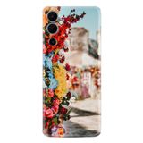 Kılıfland Tecno Spark 8 Pro ile uyumlu Kılıf Silikon Desen Özel Seri Gerçek Çiçekler 1743