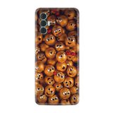 Kılıfland Tecno Spark 8 Pro ile Uyumlu Kılıf, Silikon, Platinium Series, Gold Emoji Desenli