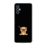 Kılıfland Tecno Spark 8 Pro ile Uyumlu Kılıf, Silikon, Platinium Series, Uyuyan Köpek Desenli, Siyah
