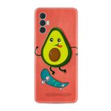 Kılıfland Tecno Spark 8 Pro ile Uyumlu Silikon Kılıf, Avokado Skate Desen, Kırmızı