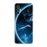 Kılıfland Tecno Spark 8 Pro ile Uyumlu Silikon Kılıf, Blue Planet Desen, Mavi