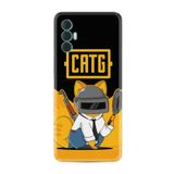 Kılıfland Tecno Spark 8 Pro ile Uyumlu Silikon Kılıf, Cat G Desen, Sarı-Siyah