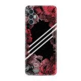Kılıfland Tecno Spark 8 Pro ile Uyumlu Silikon Kılıf, Çiçek Desen, Flowers Line, Siyah