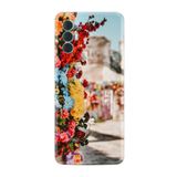 Kılıfland Tecno Spark 8 Pro ile Uyumlu Silikon Kılıf, Çiçek Deseni, Renkli