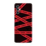 Kılıfland Tecno Spark 8 Pro ile Uyumlu Silikon Kılıf, Danger Desenli, Siyah-Kırmızı