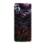 Kılıfland Tecno Spark 8 Pro ile Uyumlu Silikon Kılıf, Dark Deer Desen, Siyah