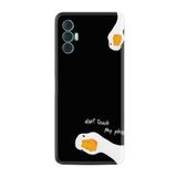 Kılıfland Tecno Spark 8 Pro ile Uyumlu Silikon Kılıf, Desen Özel Seri Dont Touch Duck, Siyah