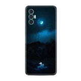 Kılıfland Tecno Spark 8 Pro ile Uyumlu Silikon Kılıf, Desen Özel Seri, Gece Teması, Mavi-Siyah