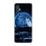 Kılıfland Tecno Spark 8 Pro ile Uyumlu Silikon Kılıf, Desen Özel Seri, Mavi Gece