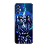 Kılıfland Tecno Spark 8 Pro ile Uyumlu Silikon Kılıf, Desen Özel Seri Thunder Play, Mavi