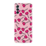Kılıfland Tecno Spark 8 Pro ile Uyumlu Silikon Kılıf, Desenli Baskılı, Heart Lollipop, Pembe