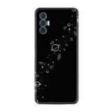 Kılıfland Tecno Spark 8 Pro ile Uyumlu Silikon Kılıf, Desenli, Planet Serisi, Siyah