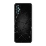 Kılıfland Tecno Spark 8 Pro ile Uyumlu Silikon Kılıf, Dikenli Tel Desen, Siyah