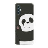 Kılıfland Tecno Spark 8 Pro ile Uyumlu Silikon Kılıf, Hello Panda Desen, Siyah-Beyaz