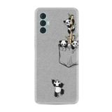 Kılıfland Tecno Spark 8 Pro ile Uyumlu Silikon Kılıf, Panda Desen, Gri