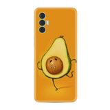 Kılıfland Tecno Spark 8 Pro ile Uyumlu Silikon Kılıf, Platinium Series, Resimli Desenli, Avokado, Turuncu