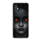 Kılıfland Tecno Spark 8 Pro ile Uyumlu Silikon Kılıf, Platinium Series, Resimli Desenli, Dark Woman, Siyah