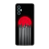 Kılıfland Tecno Spark 8 Pro ile Uyumlu Silikon Kılıf, Red City Desen, Siyah