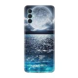 Kılıfland Tecno Spark 8 Pro ile Uyumlu Silikon Kılıf, Resimli Desenli Baskılı, Great Moon, Mavi