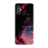 Kılıfland Tecno Spark 8 Pro ile Uyumlu Silikon Kılıf, Resimli Desenli Baskılı, Kurt ve Ay, Renk74