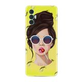 Kılıfland Tecno Spark 8 Pro ile Uyumlu Silikon Kılıf, Resimli Desenli Baskılı, Lollipop Woman, Sarı