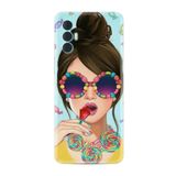 Kılıfland Tecno Spark 8 Pro ile Uyumlu Silikon Kılıf, Resimli Desenli Baskılı, Sugar And Woman, Renkli