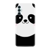 Kılıfland Tecno Spark 8 Pro ile Uyumlu Silikon Kılıf, Sevimli Panda Desen, Siyah-Beyaz
