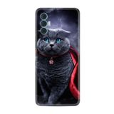 Kılıfland Tecno Spark 8 Pro ile Uyumlu Silikon Kılıf, Super Cat Desen, Siyah