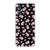 Kılıfland Tecno Spark 8 Pro ile Uyumlu Silikon Kılıf, Unicorn Flowers Desenli, Siyah