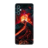 Kılıfland Tecno Spark 8 Pro ile Uyumlu Silikon Kılıf, Yanardağ Deseni, Siyah