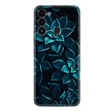 Kılıfland Tecno Spark 8C ile Uyumlu Silikon Kılıf, Mistik Çiçekler Deseni, Turkuaz