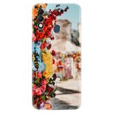 Kılıfland Tecno Spark 8T ile Uyumlu Silikon Kılıf, Çiçek Deseni, Renkli