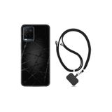 kilifland Vivo V21e ile Uyumlu Kılıf Silikon Desen Boyun Askılı Dikenli Tel 1779