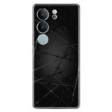 Kılıfland Vivo V29 ile Uyumlu Silikon Kılıf, Dikenli Tel Desen, Siyah
