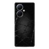 Kılıfland Vivo V29 Lite ile Uyumlu Silikon Kılıf, Desen Özel Seri, Dikenli Tel, Siyah