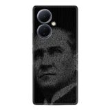 Kılıfland Vivo V29 Lite ile Uyumlu Telefon Kılıfı, Silikon, Desenli, Siyah