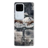 Kılıfland Vivo V30 ile Uyumlu Telefon Kılıfı, Desenli, Silikon, Siyah