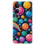 Kılıfland Vivo V50 Lite Kılıf, Baskılı Balonlar Deseni, Renkli