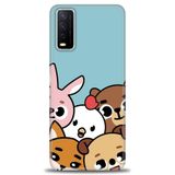 Kılıfland Vivo Y11s / Y20 / Y20s ile Uyumlu HD Baskılı Desenli Silikon Telefon Kılıfı, Çok Renkli