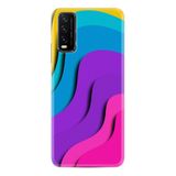 Kılıfland Vivo Y12s ile Uyumlu Silikon Kılıf, Desen Özel Seri, Renk Cümbüşü