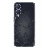 Kılıfland Vivo Y17s ile Uyumlu Silikon Kılıf, Dikenli Tel Desen, Siyah